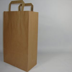Papieren draagtassen, bruin 22 + 10 x 36 cm