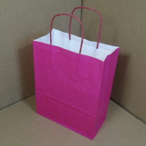 Papieren draagtassen, pink 18 + 8 x 22 cm